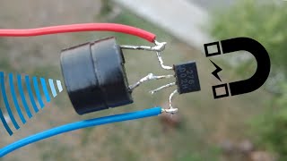 DIY DOOR ALARM USING HALL EFFECT SENSOR AND MAGNET.