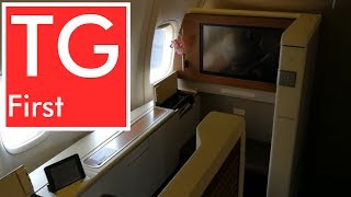 Thai Airways First Class Boeing 747 Bangkok to Hongkong