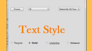 C# - How To Style Text ( Font Name, Size, Style ) In C# [ with source code ]  Part 1