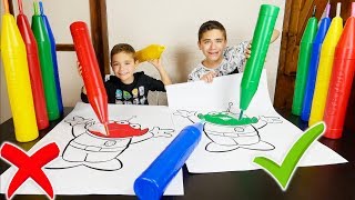 GIANT 3 MARKER CHALLENGE !!! - Avec des Feutres Géants XXL