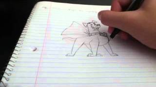 Amateur notebook drawings #13: Krypto the Superdog