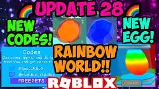 *UPDATE 28* NEW RAINBOW WORLD AND LEGENDARY PETS!! (Bubble Gum Simulator Roblox)