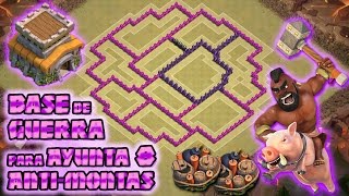 Diseño TH8 Anti-3 Estrellas | Anti-Dragones y Montapuercos | Base de Guerra para Ayuntamiento 8 #2