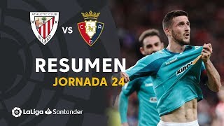 Resumen de Athletic Club vs CA Osasuna (0-1)