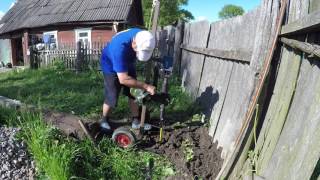 Первое бурение - электрический ямобур из миксера ФИОЛЕНТ МД1-11Э своими руками