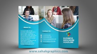 Tri Fold Brochure Design | In Photoshop cc  tutorial by sahak