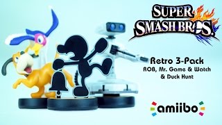Amiibo Retro 3-Pack Unboxing & Review | ROB, Duck Hunt & Mr. Game & Watch | Raymond Strazdas