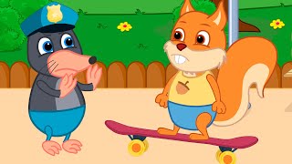 Famille d'Écureuil - Policier Mécontent Vidéos Animé 2021 en Français 13+