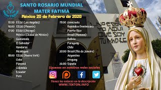 Santo Rosario Mundial Mater Fátima desde el Santuario de la Virgen de Guadalupe 20 Febrero 2020