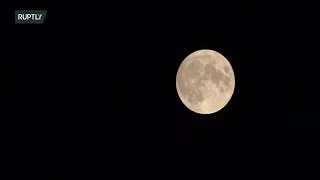 LIVE: Full moon rises over ancient temple of Poseidon