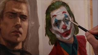 Alla Prima sketch of the Joker. (time lapse) J.S. Bach: 1. Cello-Suite (Sarabande) ∙ Lester Monier