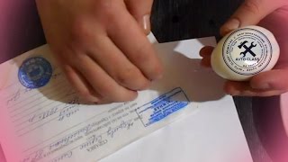 Как перенести печать, штамп с помощью яйца/how to forge a stamp