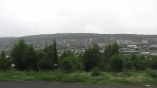 Утренний Златоуст из кабины машиниста.