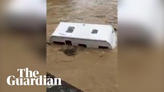 Floods sweep away caravan in southern France