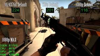 GeForce GT 1030 -- Intel Pentium G4560 -- Counter Strike Global Offensive CSGO Benchmark