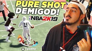 My Pure Shot Creator is a DEMIGOD BUILD in NBA2K19!