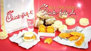 DIY - How to Make: Doll Fast Food 2 - CHICK FIL A - Handmade - Doll - Crafts