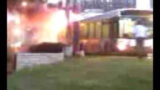Chicago bus catches fire on Lake Shore Drive