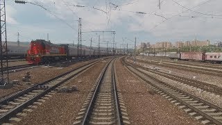 "КРАСНОЯРСК - УЯР" ИЗ КАБИНЫ МАШИНИСТА
