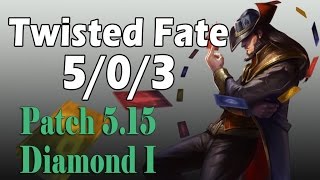 Twisted Fate vs Karma || DIAMOND 1 - Perfect KDA - 17:59 game