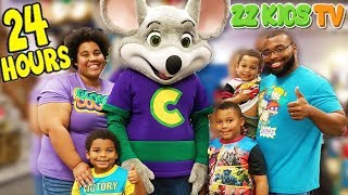 24 HOURS OVERNIGHT CHALLENGE IN CHUCK E CHEESES!!!!!