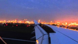 Newark Dusk Landing- Lufthansa A340 from Frankfurt