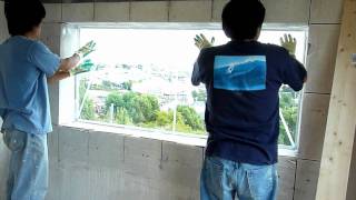 DIY壁に窓をはめ込む方法パート２ How to make a window part2