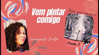 Iluminação de árvores em tinta a óleo.