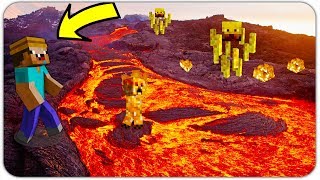 НУБ ПОПАЛ В НАСТОЯЩИЙ ВУЛКАН В МАЙНКРАФТЕ! КАК ВЫЖИТЬ В MINECRAFT? ТРОЛЛИНГ МУЛЬТИК