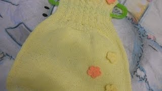 Платье-сарафан для девочки спицами.