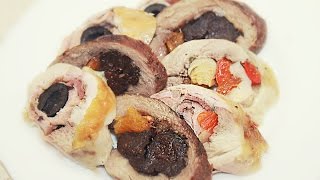 Рулетики мясные с разной начинкой