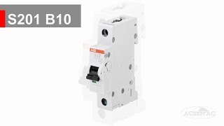 S201 B10 - 1-полюсный автоматический выключатель  ABB (2CDS251001R0105)