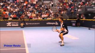 David Ferrer 1º 2º Saque Resto y Juego de pies Cámara lenta