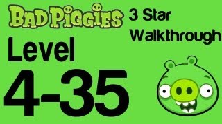 Bad Piggies 4-35 Flight in the Night Level 4-35 3 Star Walkthrough | WikiGameGuides