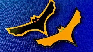 DIY: Halloween. Делаем Летучую мышь из бумаги на Хэллоуин.Декор комнаты на  Хэллоуин.