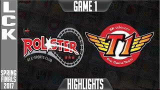 SKT T1 vs KT Rolster Highlights Game 1 - LCK Spring Finals 2017 KT vs SKT G1