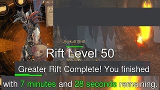 Diablo 3 - Season 10 Hardcore Demon Hunter Greater Rift 50 - multishot + turrets - 1080p 60fps