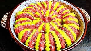 Сытный ужин из картошки и фарша! Великолепное блюдо, в которое вы влюбитесь!