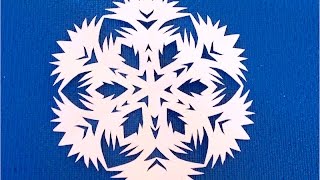 DIY. Ажурная снежинка из бумаги Paper Snowflake. SNOWFLAKE.