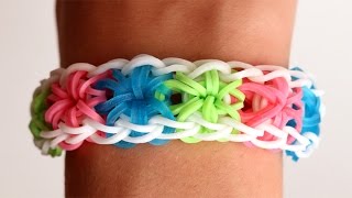 Prosty instruktaż jak zrobić bransoletkę "Starburst" z gumek Rainbow Loom