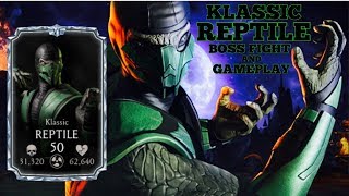 Mortal Kombat Mobile - Boss Fight Klassic Reptile and Gameplay (Fusion VI)