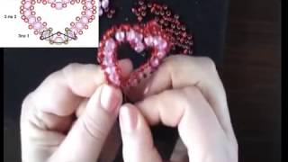 Сердечко из бисера для начинающих. 1 схема - много вариантов.