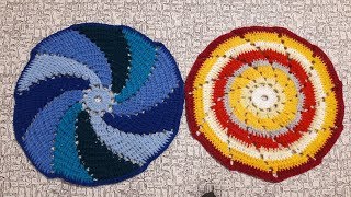 Вязание крючком 2019. Круглая сидушка на стул. Вязание крючком для начинающих.