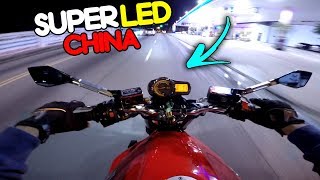 TESTANDO FAROL SUPER LED DA CHINA Será que é bom?!