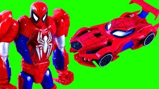 Toy SPIDERMAN Toys Robot and SPIDERMAN Web Car