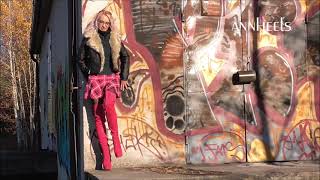 ANIA - PINK JUMEX 16CM HEEL BOOTS