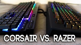 Corsair Gaming K70 RGB Keyboard vs Razer Blackwidow Chroma - Comparison Review