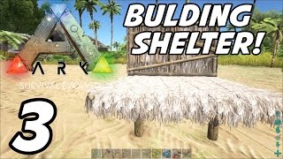 ARK Survival Evolved | E03 | Building a Shelter! (Gameplay / Playthrough / 1080p)