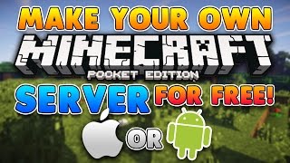 How to Make A FREE MINECRAFT SERVER Tutorial!! (Pocket Edition, Xbox, Windows 10)