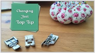 Changing Your Sewing Machine Feet :: by Babs Rudlin at Fiery Phoenix